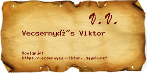 Vecsernyés Viktor névjegykártya